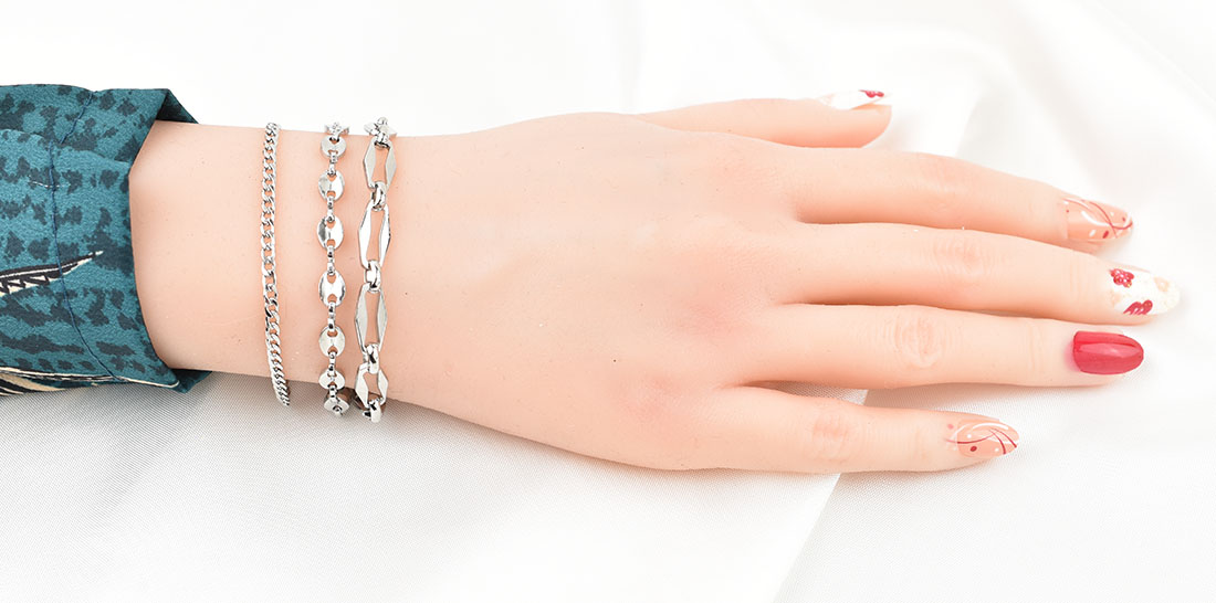 Theta Silver Bracelet 5MM Βραχιόλι από ανοξείδωτο ατσάλι 316L